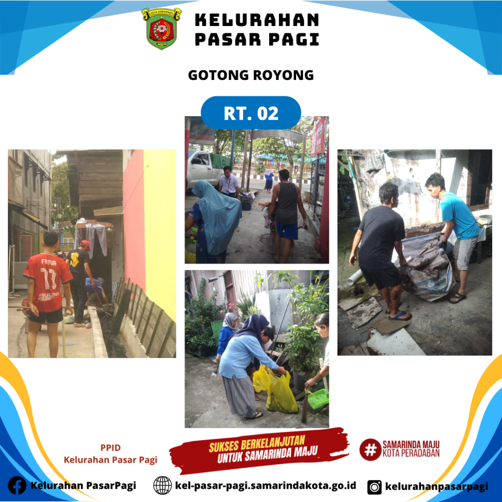 Gotong Royong di Sekitar Lingkungan RT. 02
