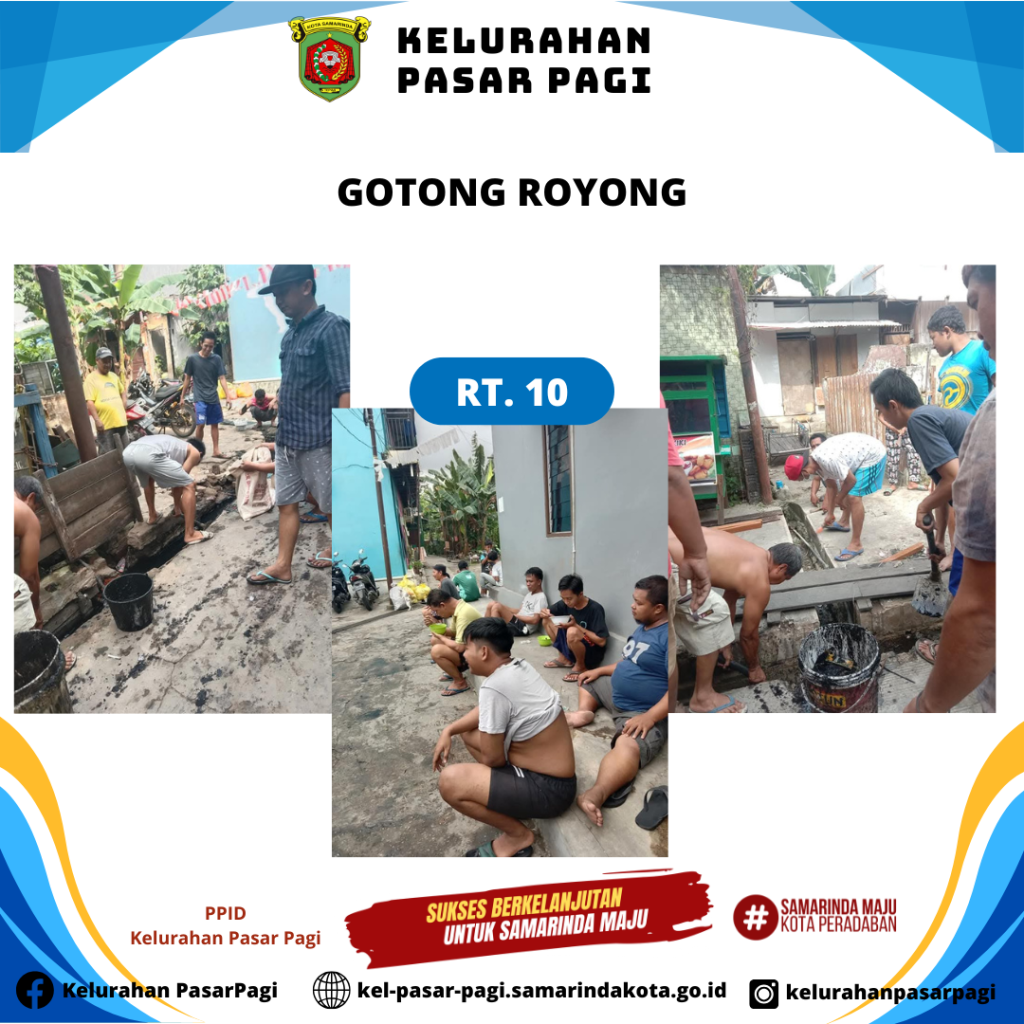 Gotong Royong di Sekitar Lingkungan RT. 10