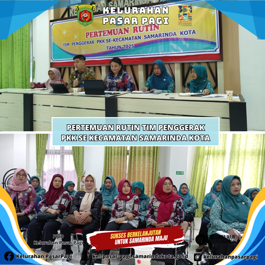 Pertemuan Rutin Tim pengerak PKK Se-Kecamatan Samarinda Kota Tahun 2025