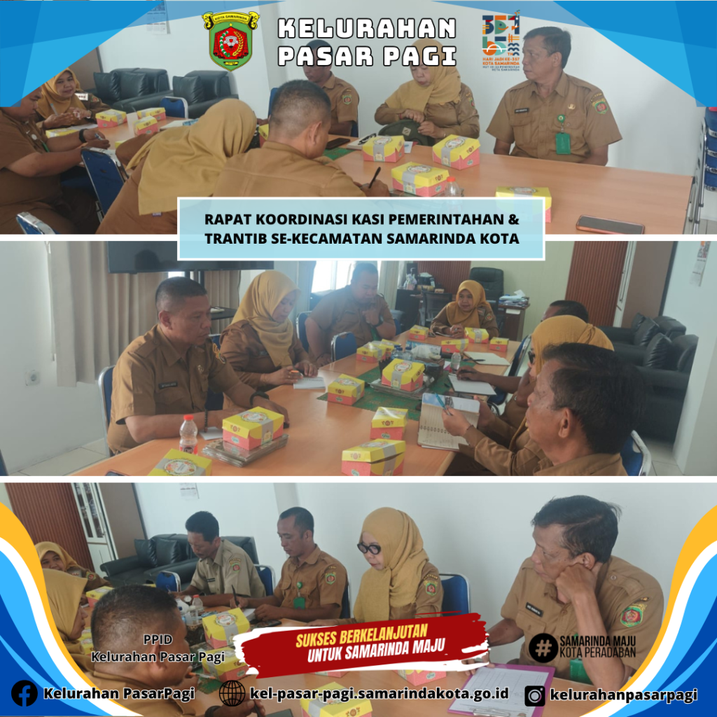Rakor Kasi Pemerintahan & Trantib Se-Kecamatan Samarinda Kota