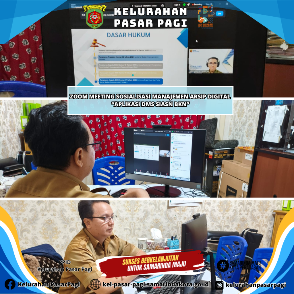 Zoom Meeting Sosialisasi Manajemen Arsip Digital "Aplikasi DMS SIASN BKN"
