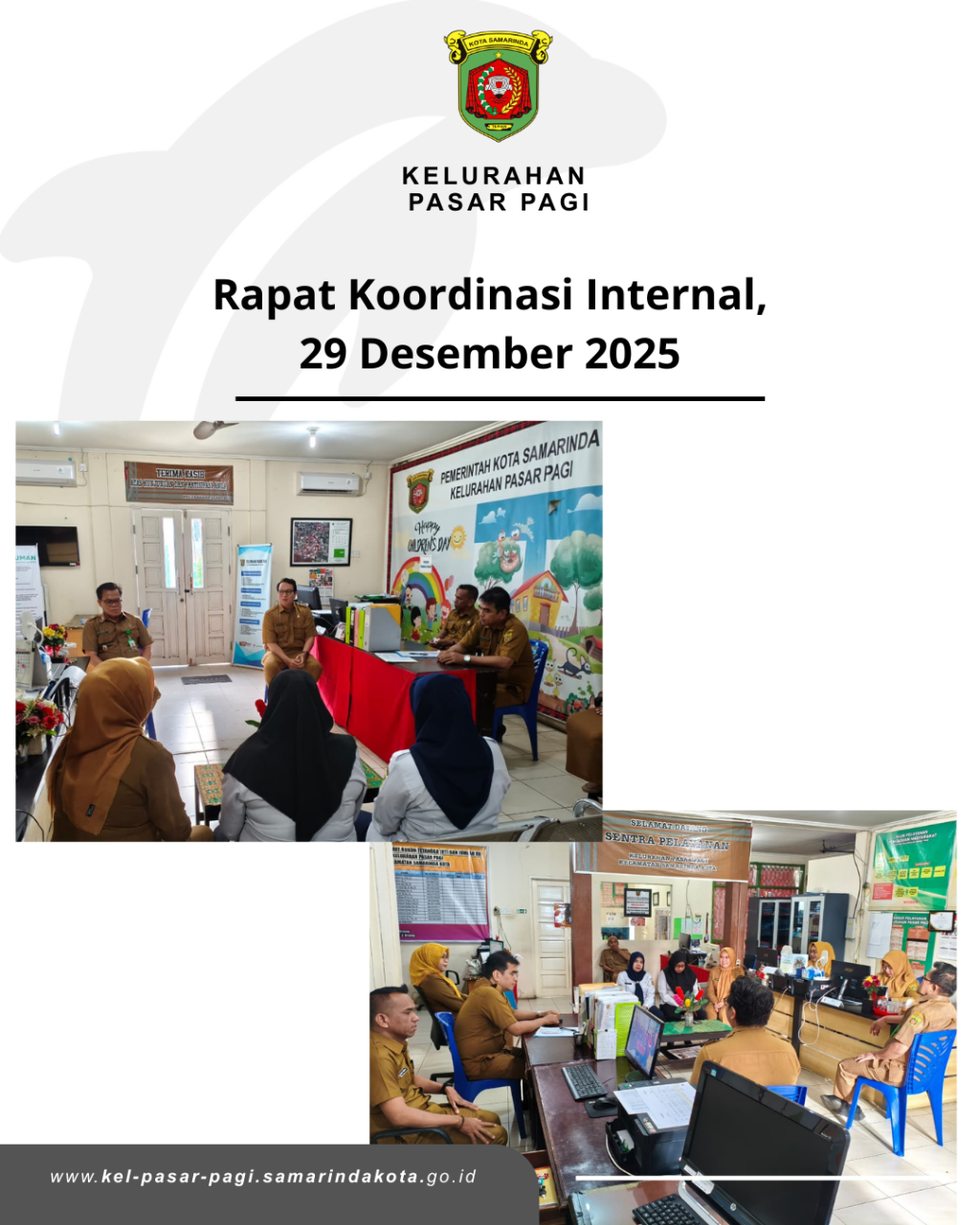 Rapat Koordinasi Internal Kelurahan Pasar Pagi