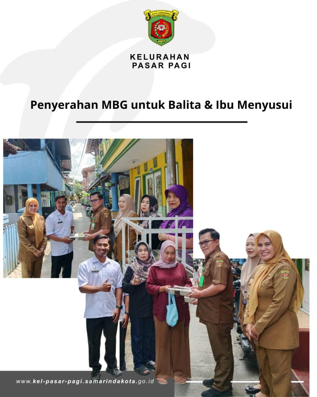Penyerahan MBG untuk Ibu Menyusui & Balita di Posyandu Pelangi Kelurahan Pasar Pagi