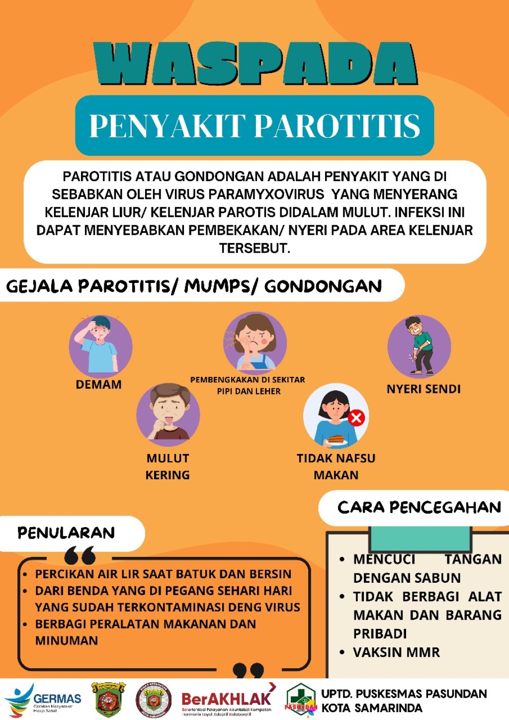 Kenali lebih dekat Parotitis atau Gondongan Yuuukk....!