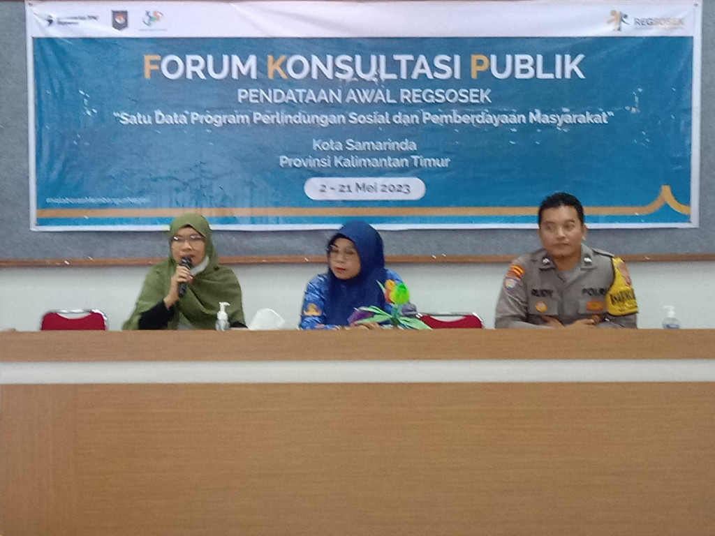 Forum konsultasi Publik Pendataan Awal Regsosek bersama RT wilayah Kelurahan Pelabuhan Sesi Pertama
