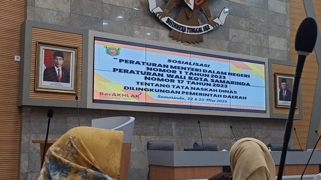 Sosialisasi ”Peraturan Menteri Dalam Negeri Nomor 1 Tahun 2023 Peraturan Wali Kota Samarinda Nomor 17 Tahun 2023 Tentang Tata Naskah Dinas DiLingkungan Pemerintah Daerah”