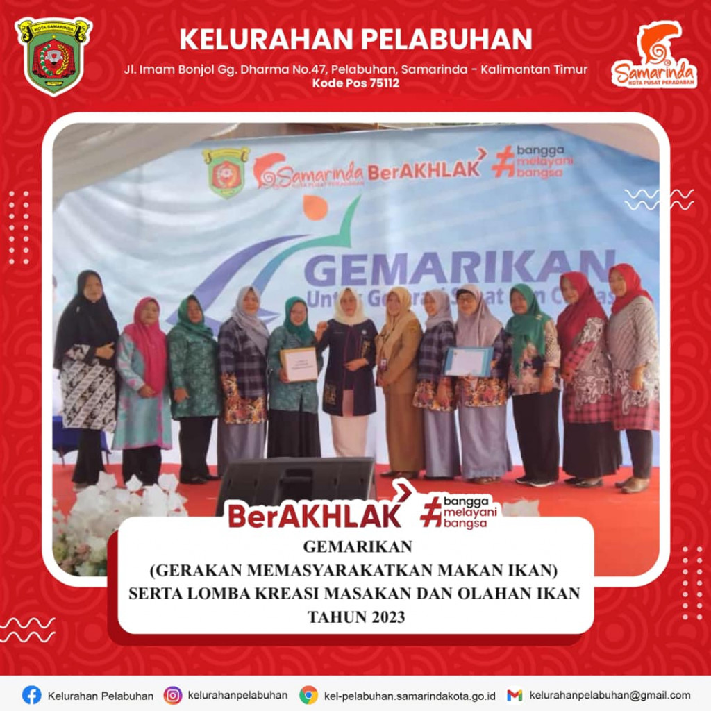 Gerakan Memasyarakatkan Makan Ikan (GEMARIKAN) serta Lomba Kreasi Masakan dan Olahan Ikan Tahun 2023.