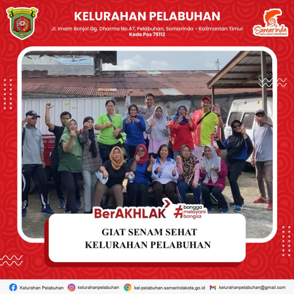 Giat senam sehat Kelurahan Pelabuhan