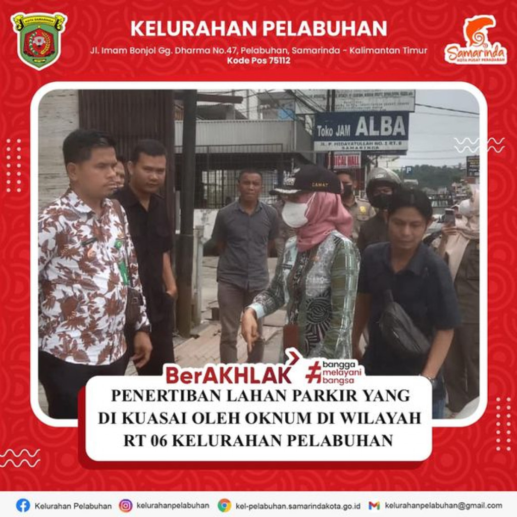 Membersamai Camat Samarinda Kota melakukan peneguran dan penertiban ban-ban yang tergeletak di bahu