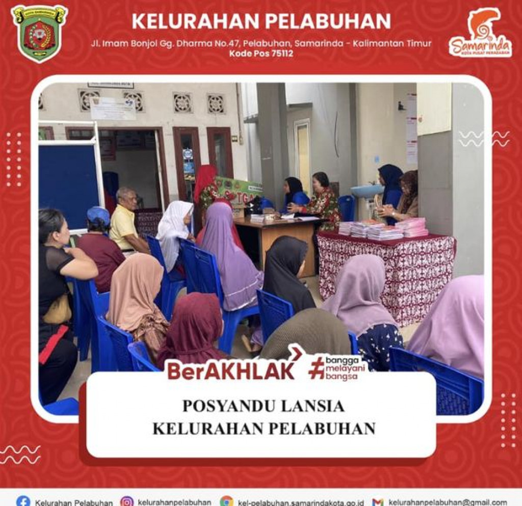 Kegiatan Posyandu Lansia Kelurahan Pelabuhan