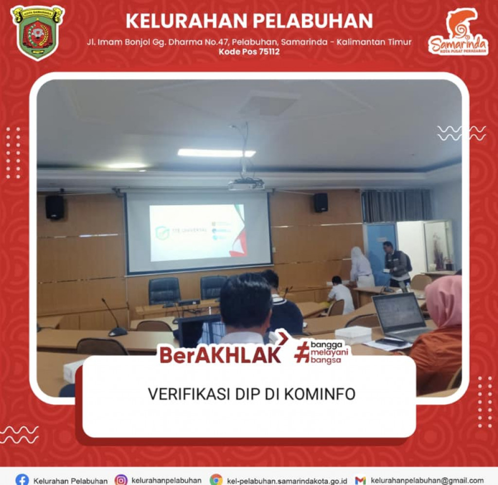 menghadiri acara Verifikasi DIP di Kominfo.