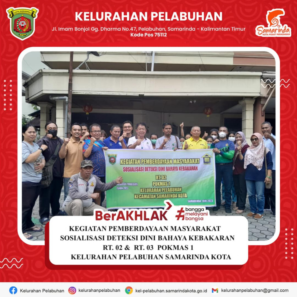 Sosialisasi Deteksi Dini Bahaya Kebakaran  POKMAS I Kelurahan Pelabuhan