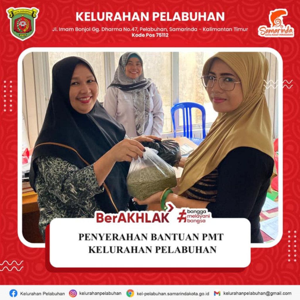 Penyerahan bantuan PMT