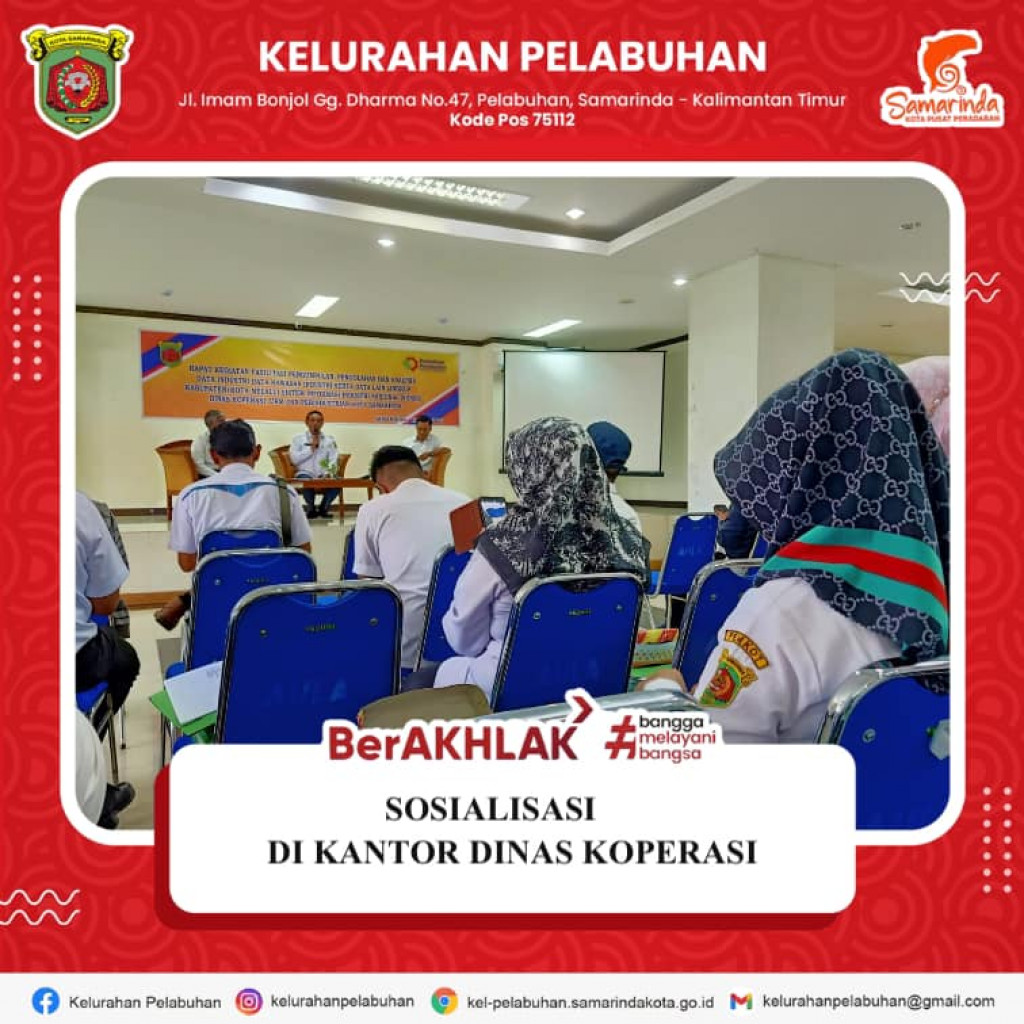 sosialisasi di kantor dinas koperasi.