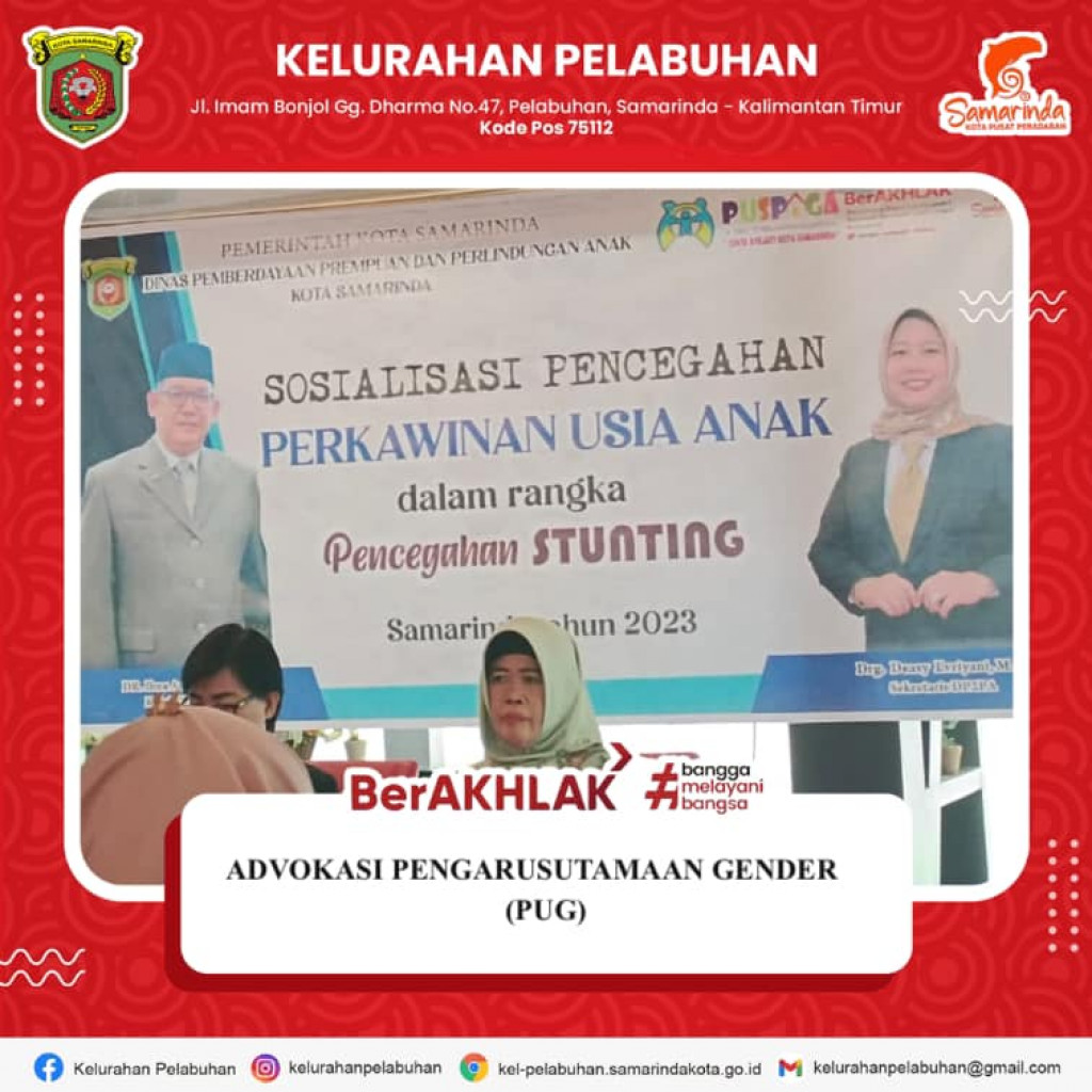 menghadiri sosialisasi pencegahan perkawinan usia anak dalam rangka pencegahan stunting.