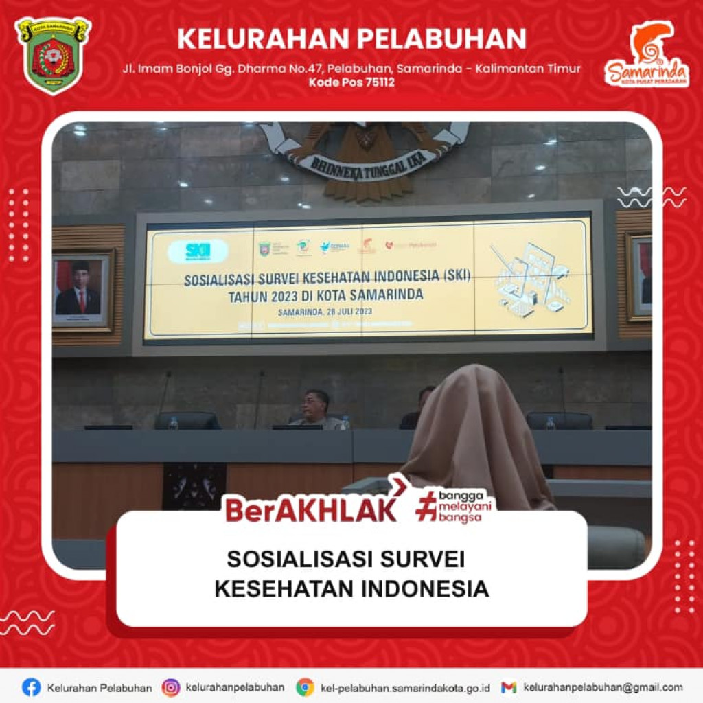menghadiri sosialisasi survei kesehatan indonesia (SKI) tahun 2023 di Kota Samarinda.