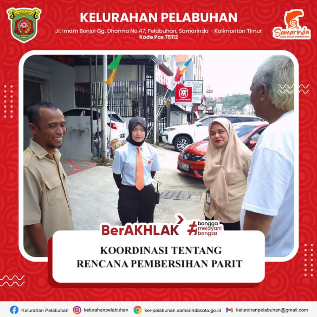 Rencana pembersihan Parit di Jl. Mulawarman.