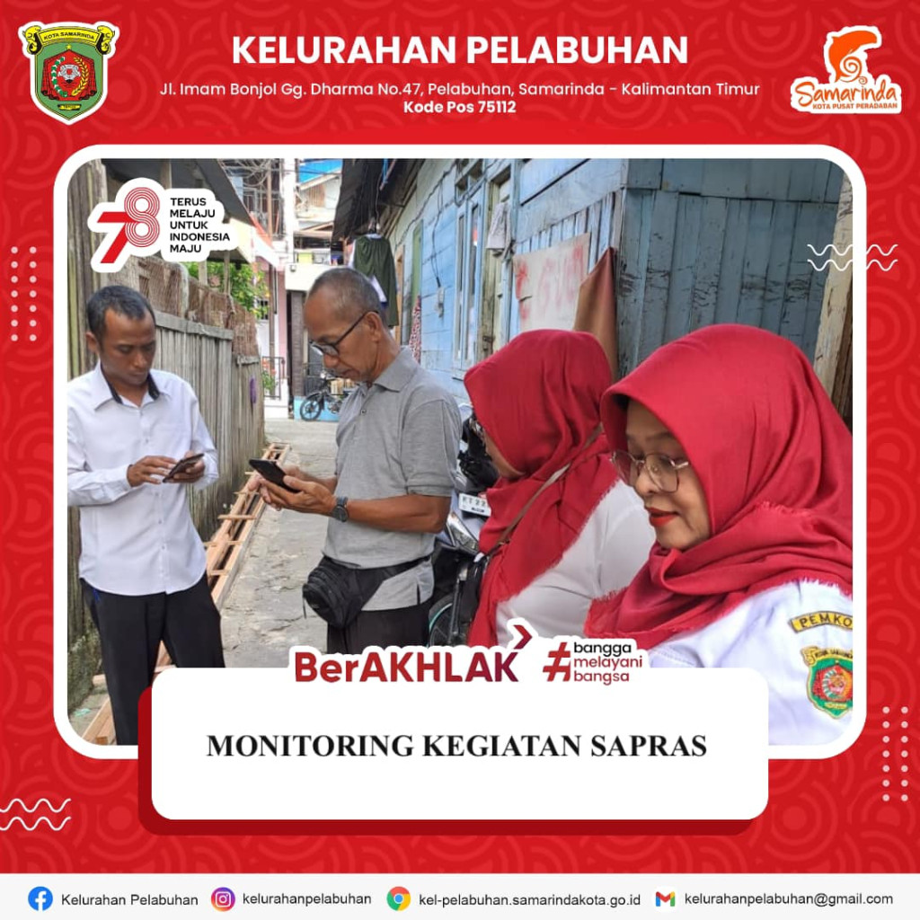 Monitoring kegiatan sapras probebaya.