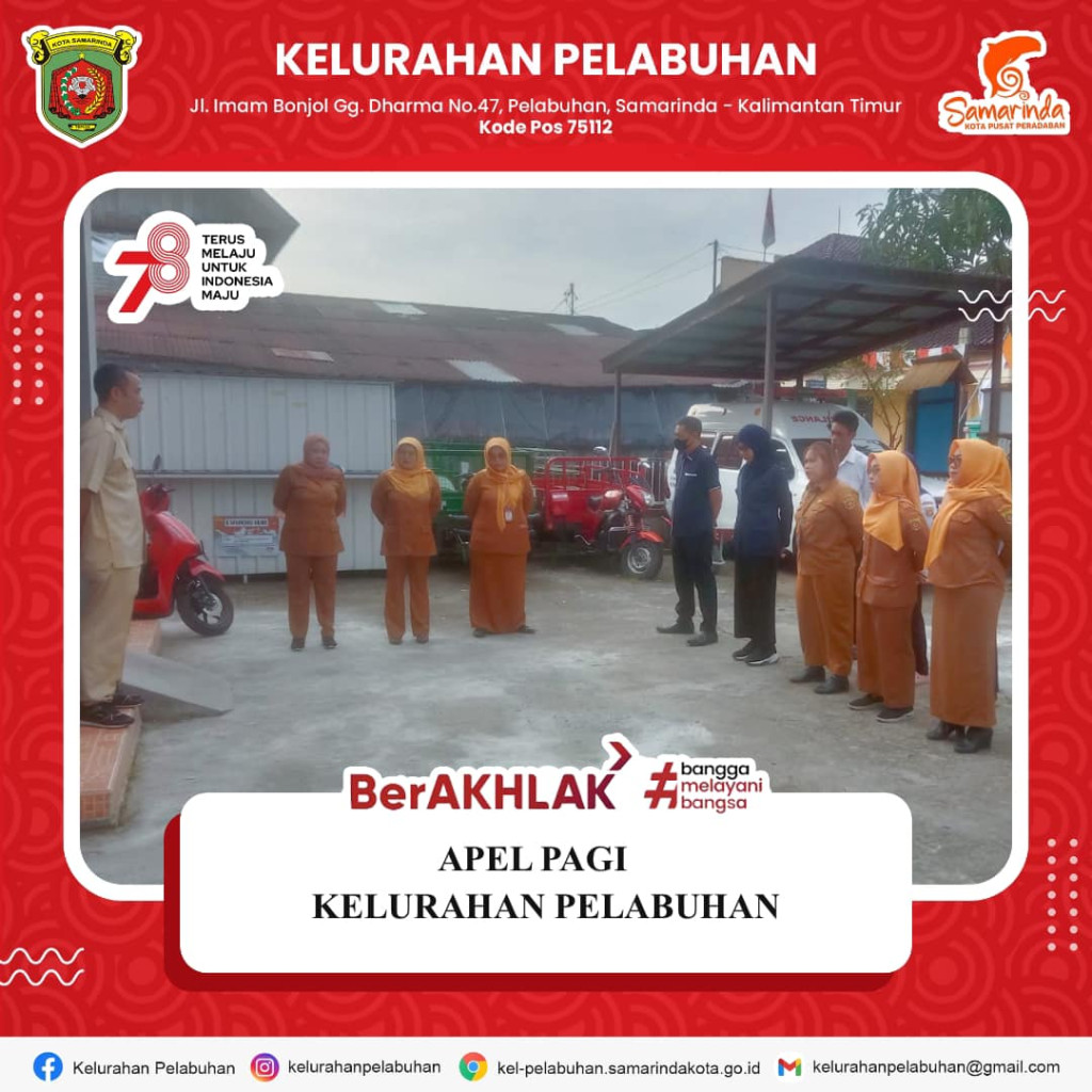 Apel pagi Kelurahan Pelabuhan.