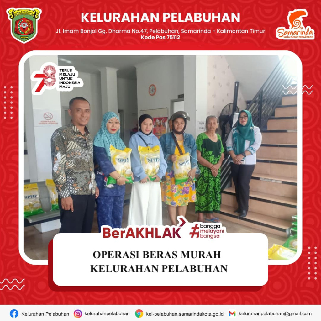 Operasi beras murah kelurahan pelabuhan tahun 2023