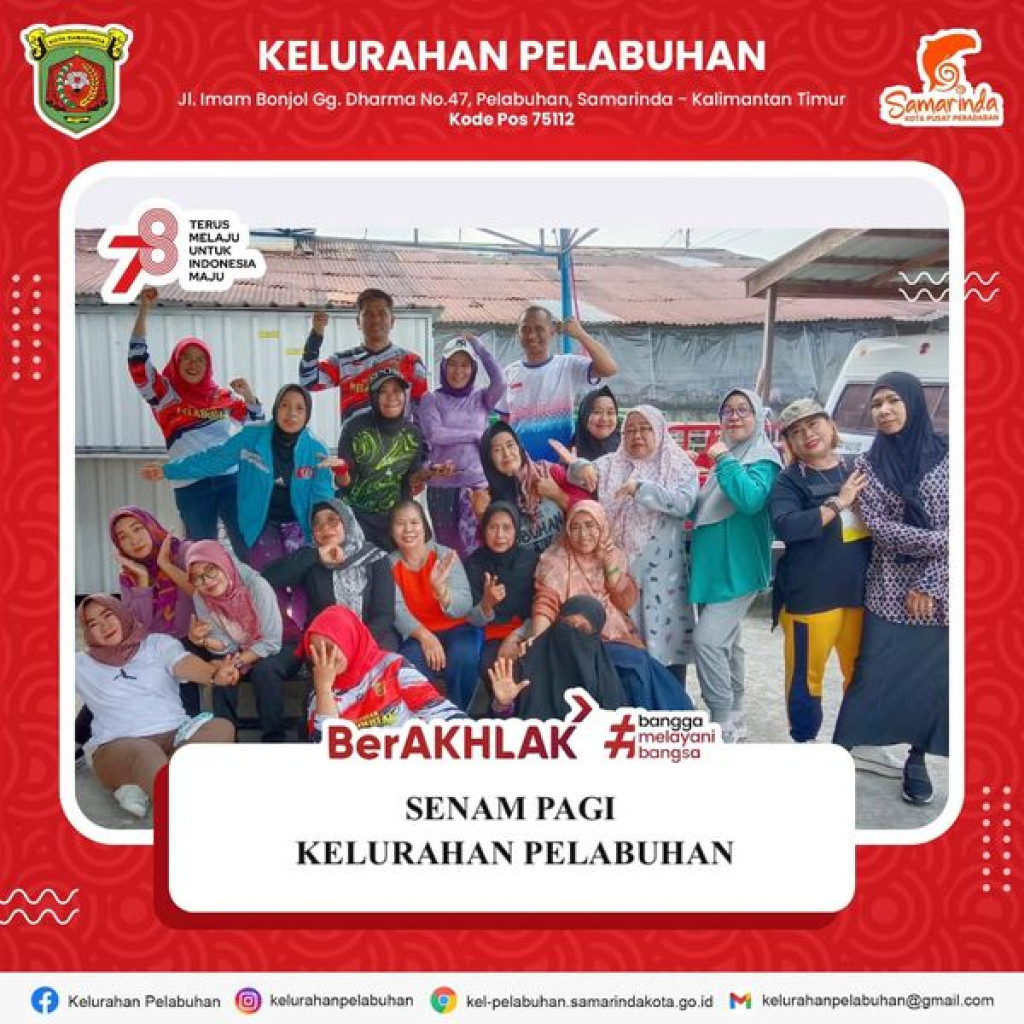 Giat senam sehat Kelurahan Pelabuhan.