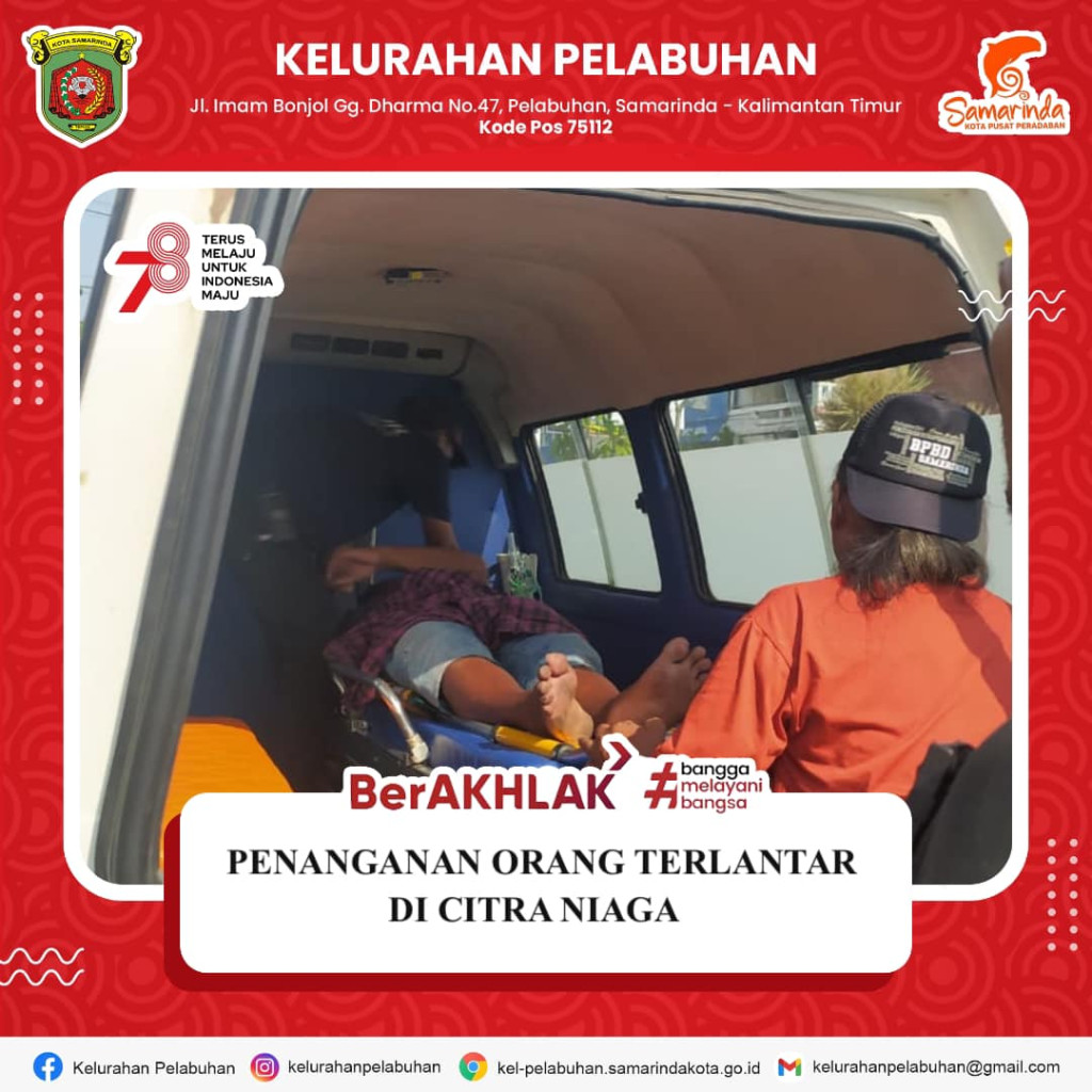 Penanganan orang terlantar di Citra Niaga.