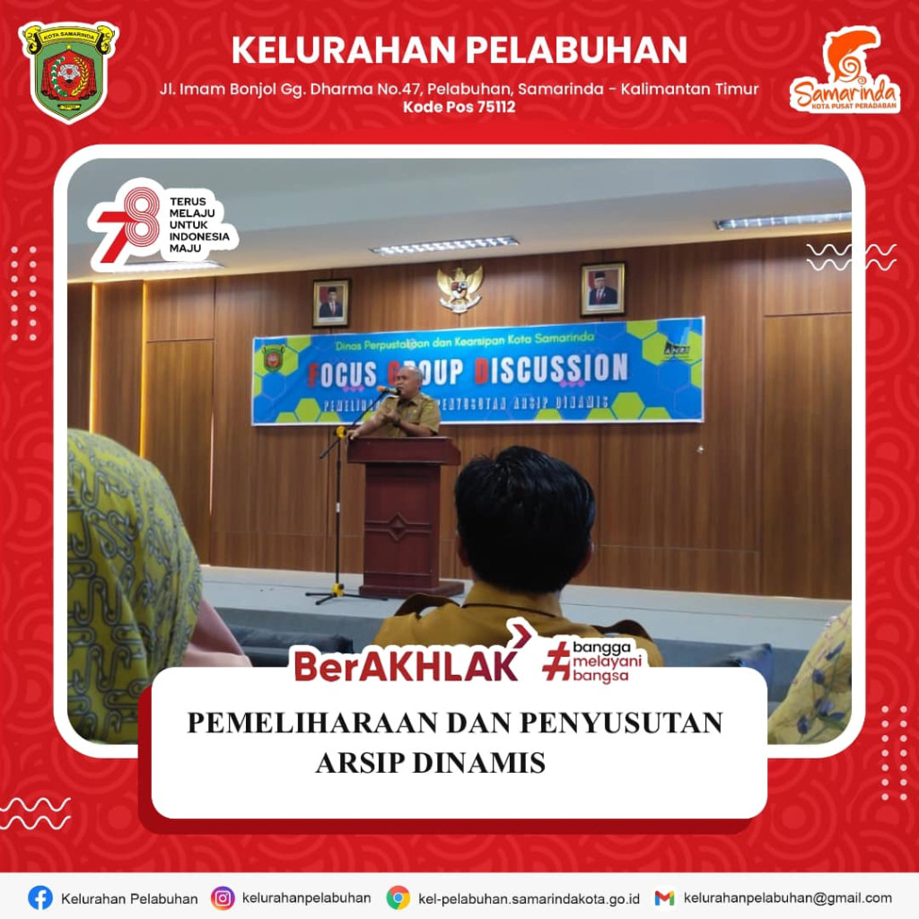 Pemeliharaan dan penyusutan arsip dinamis di perpustakaan.