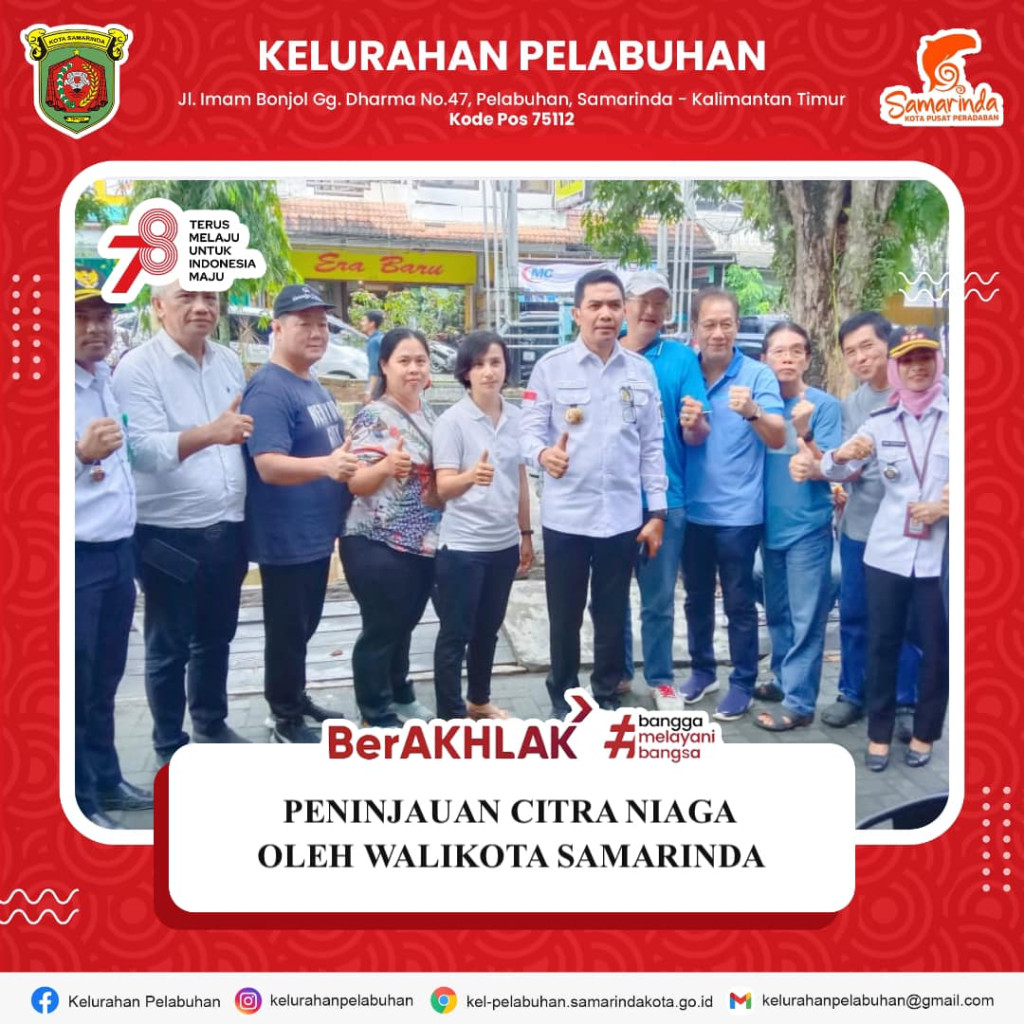 Peninjauan Citra Niaga dan Pasar Pagi oleh bapak walikota samarinda Dr. H. Andi Harun, S.T., S.H., M.Si.