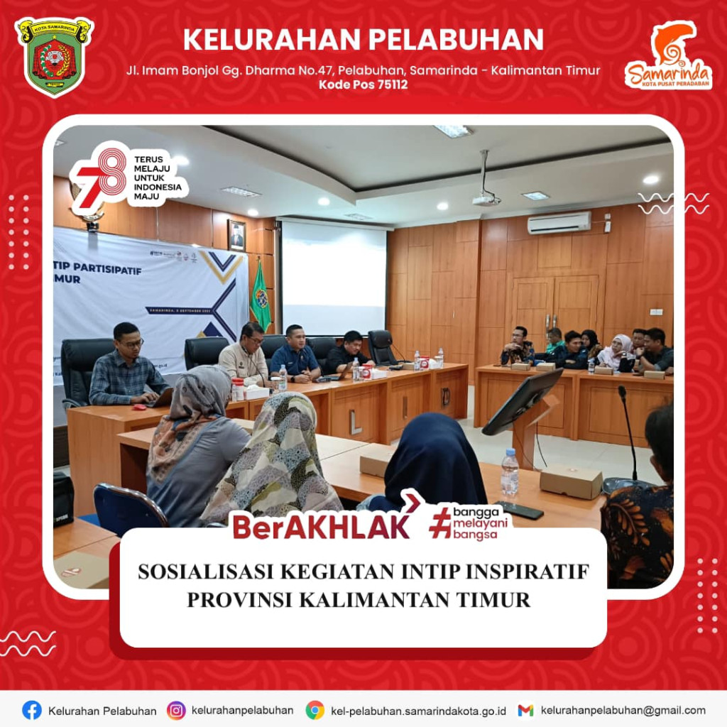 Sosialisasi kegiatan intip inspiratif provinsi kalimantan timur.