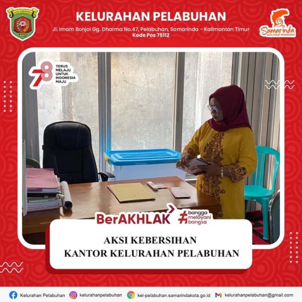 Aksi Kebersihan Kantor Kelurahan Pelabuhan