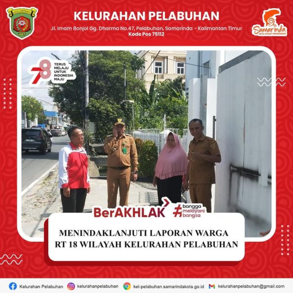 Menindaklanjuti laporan warga RT 18