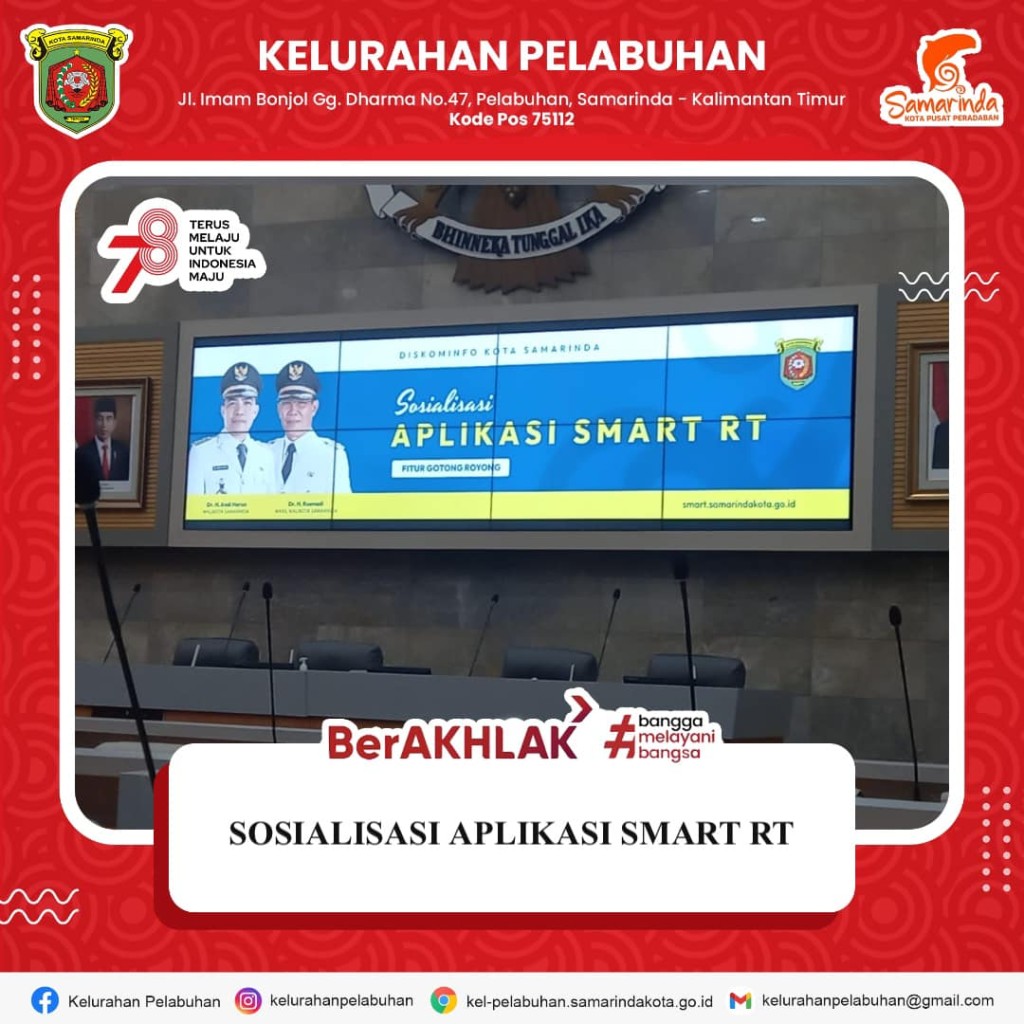 Sosialisasi Aplikasi Smart RT Fitur Gotong Royong Di Ruang Mangkupelas Lt.2 Balaikota