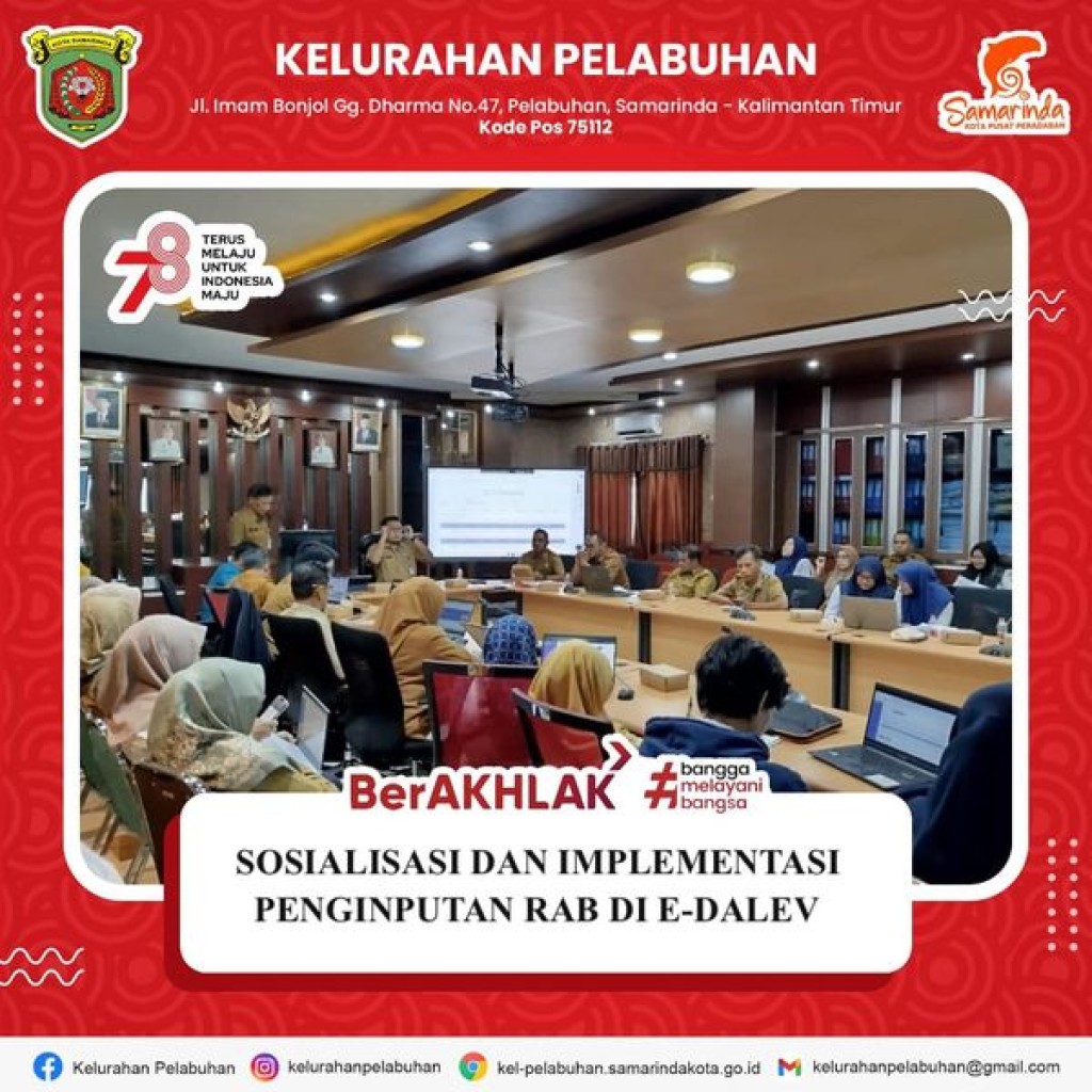 Sosialisasi dan Implementasi Penginputan RAB di E-Dalev Di Ruang Rapat Bapperida Lt 2