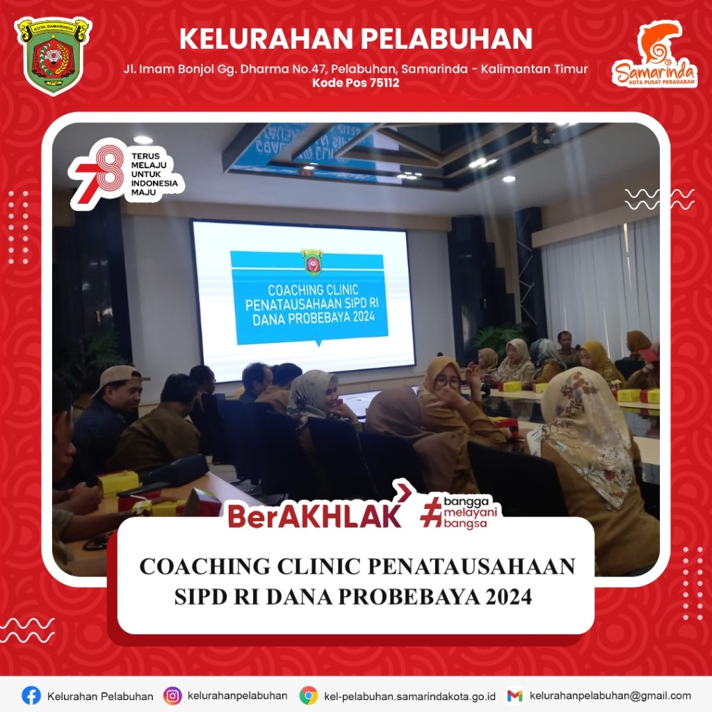 Coachhing Clinic Penatausahaan SIPD RI Dana Probebaya 2024