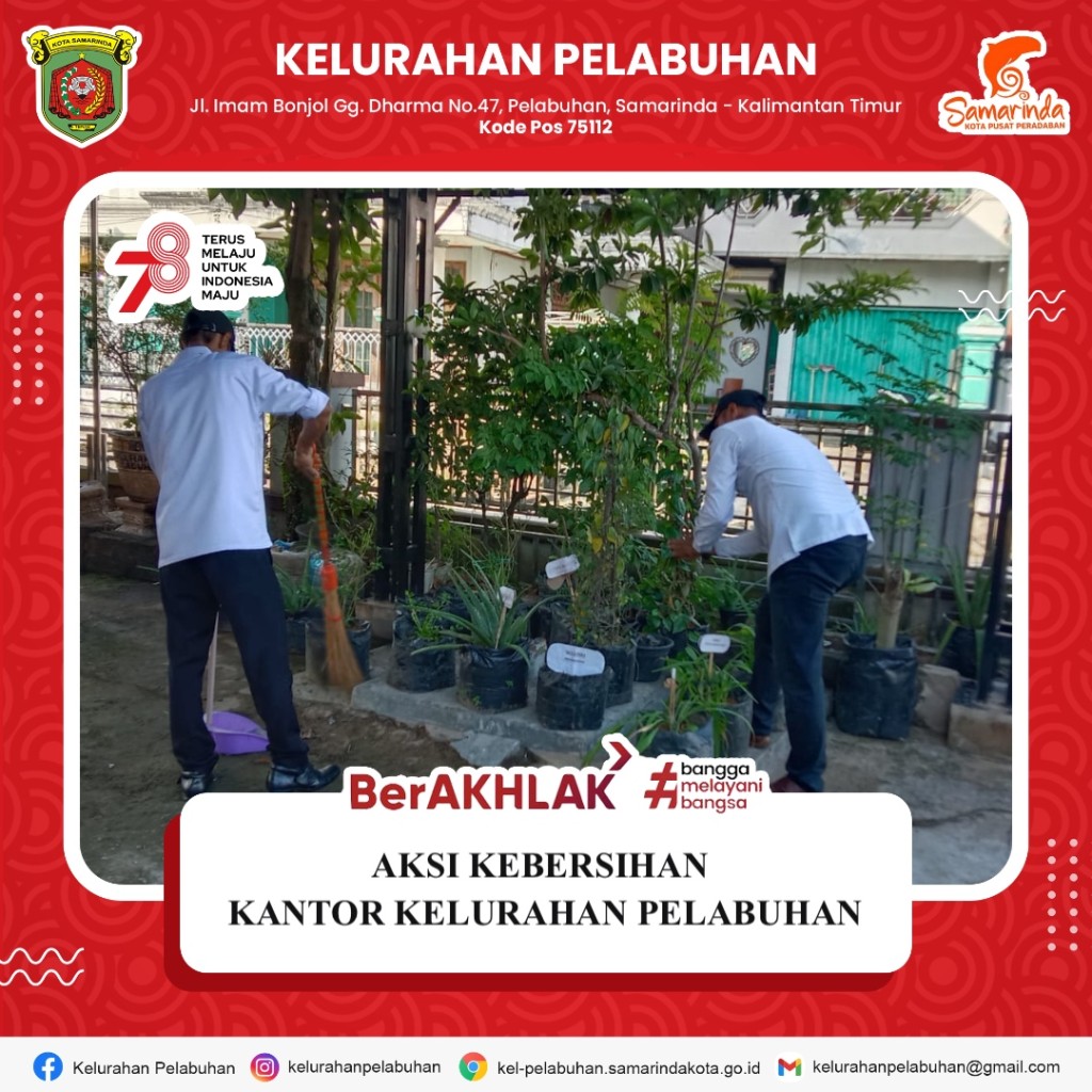 Aksi Kebersihan Kantor Kelurahan Pelabuhan