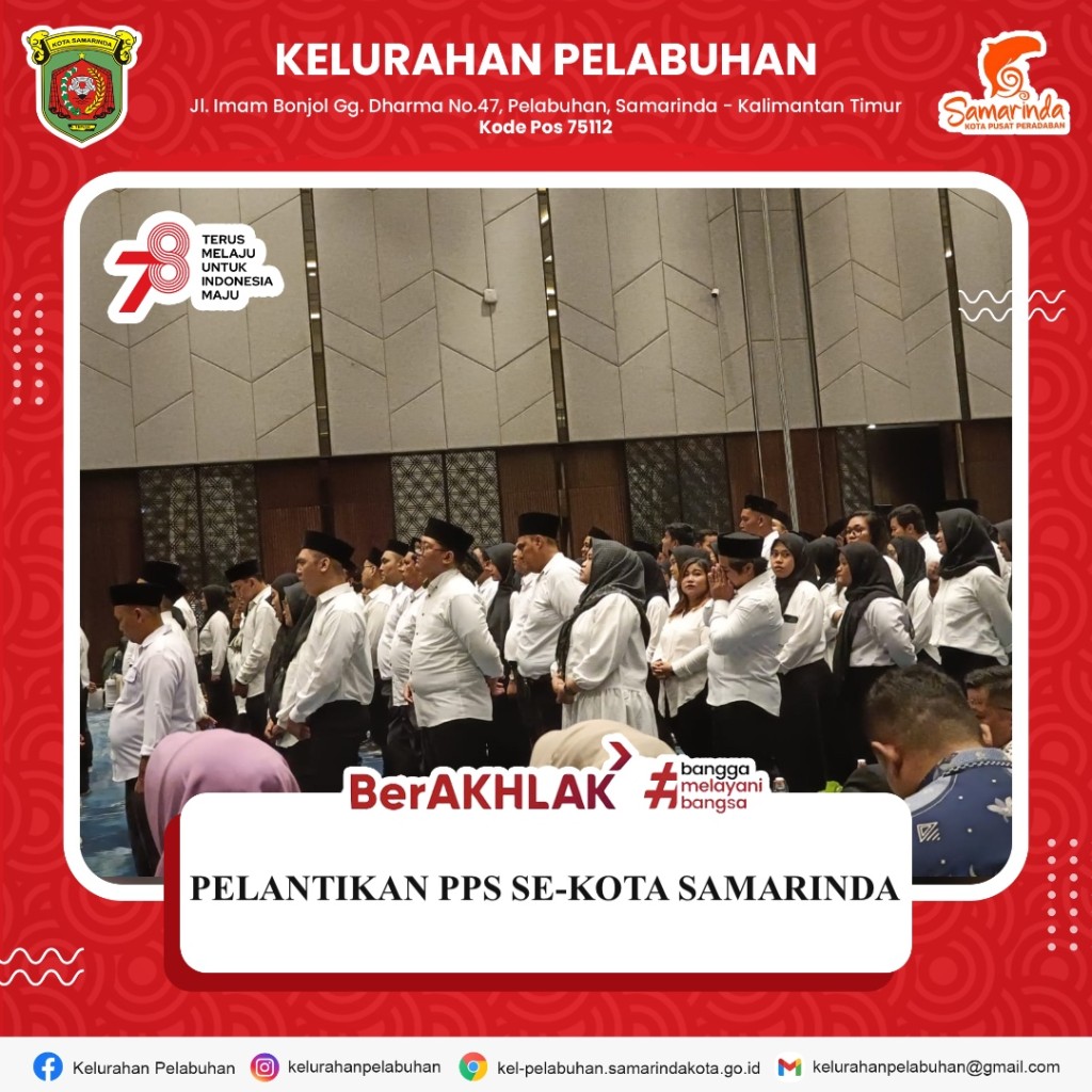 Pelantikan dan penandatanganan pakta integritas PPS se-kota Samarinda