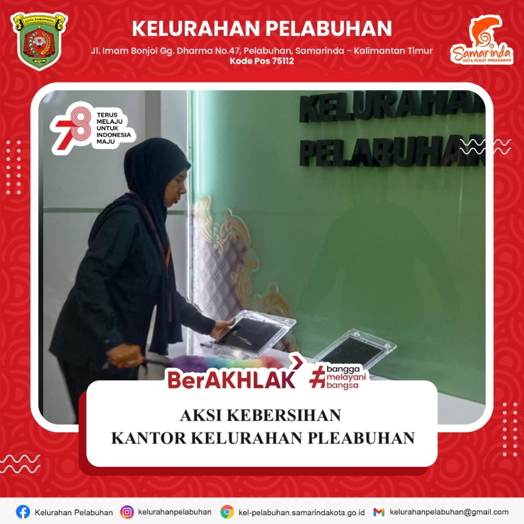 Aksi Kebersihan Kantor Kelurahan Pelabuhan