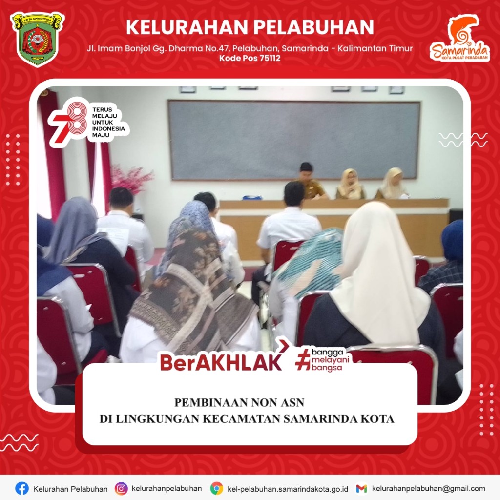 Pembinaan Non ASN sekecamatan Samarinda Kota