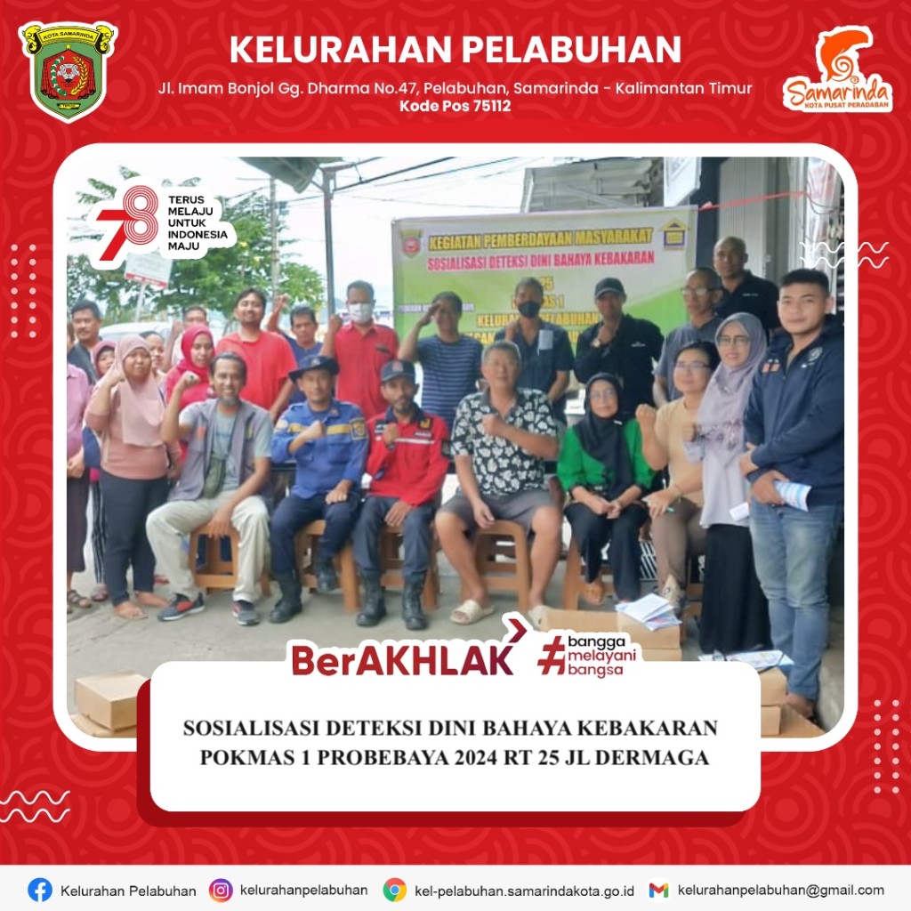 Sosialisasi deteksi dini bahaya kebakaran pokmas 1 probebaya 2024