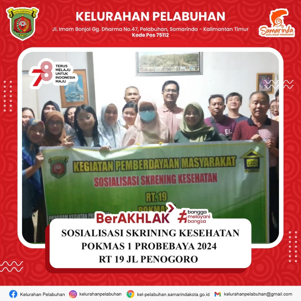 Sosialisasi skrining kesehatan pokmas 1 probebaya 2024