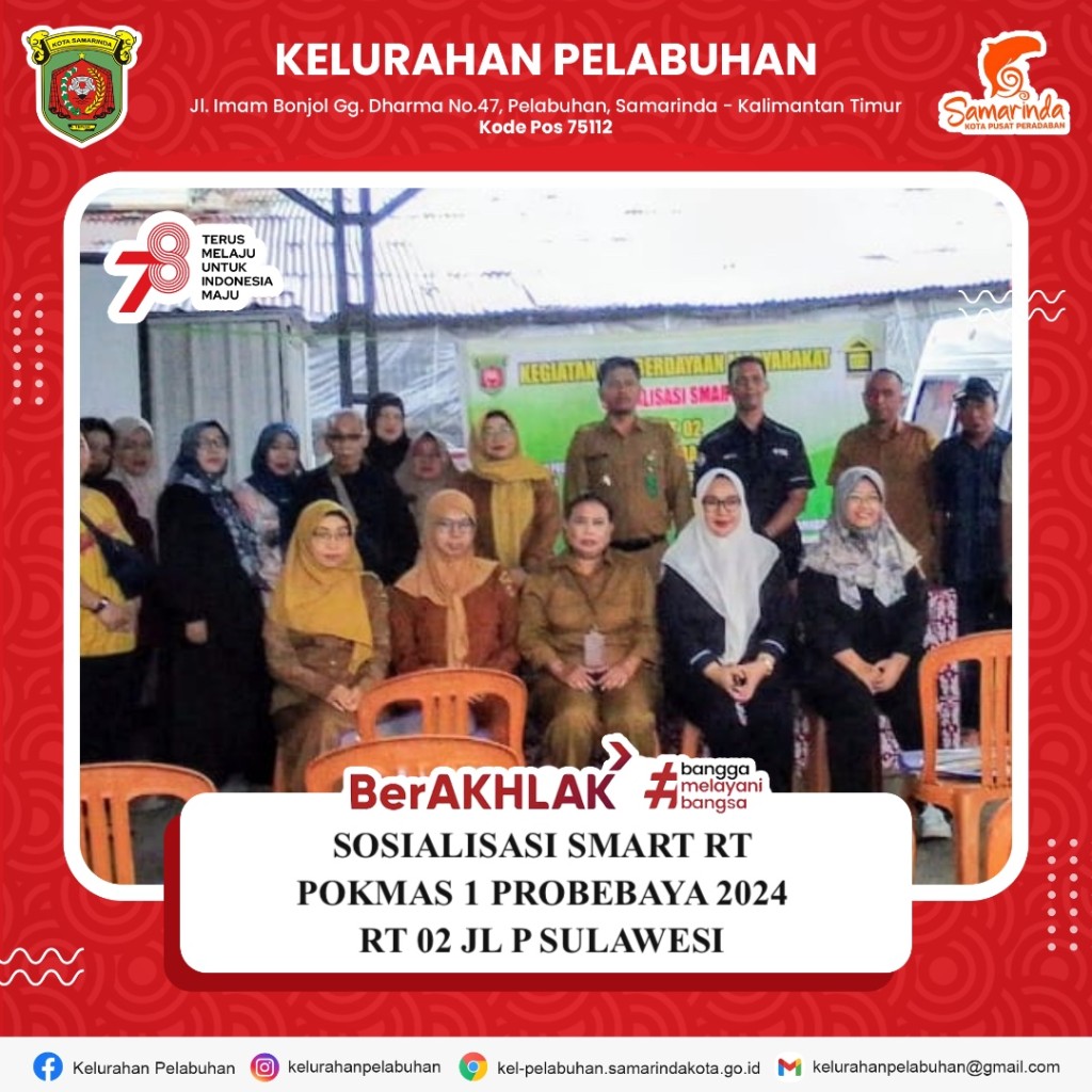Sosialisasi smart rt pokmas 1 probebaya 2024 RT 02 Jl pulau sulawesi
