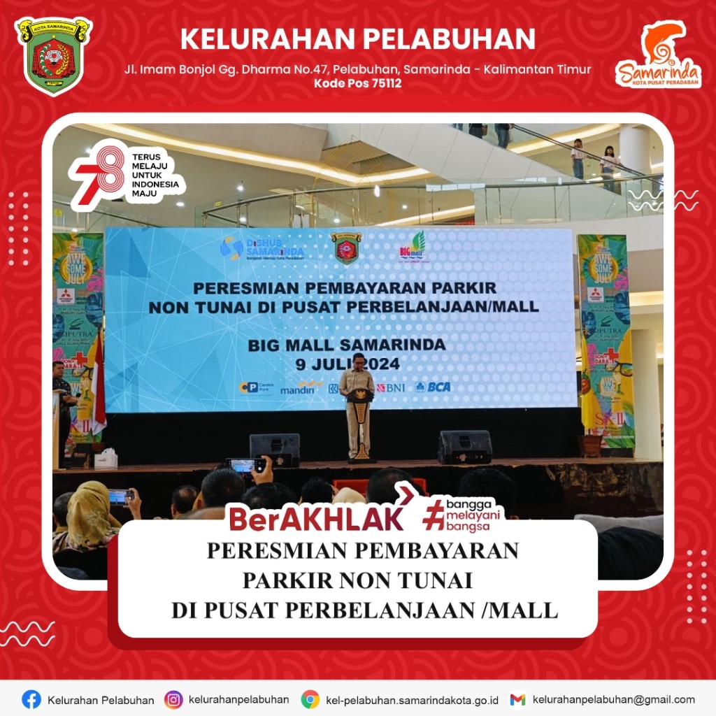 Peresmian pembayaran parkir non tunai di pusat perbelanjaan/ mall