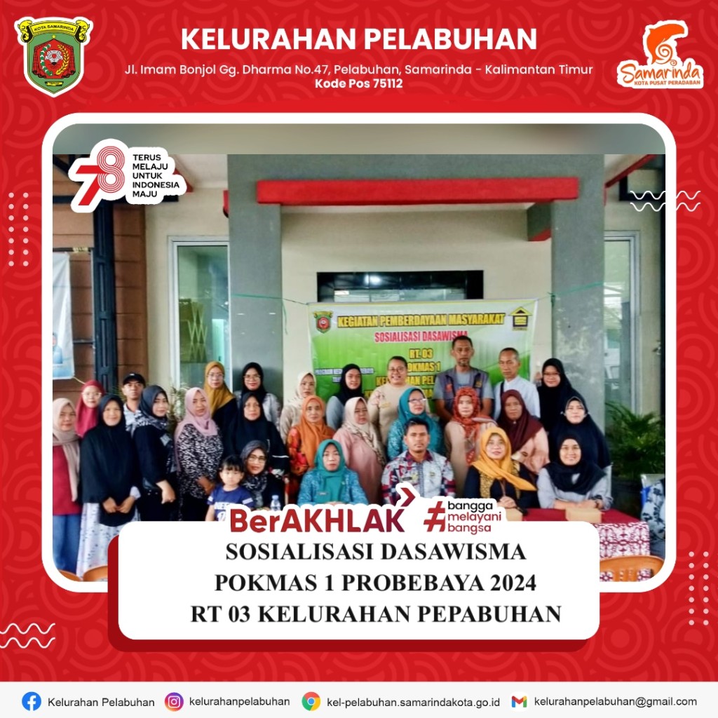Sosialisasi Dasawisma RT.03 POKMAS 1 Probebaya 2024