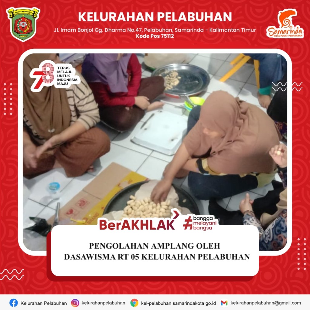 Pengolahan Amplang Oleh Dasawisma RT 05 Probebaya 2024 Kelurahan Pelabuhan