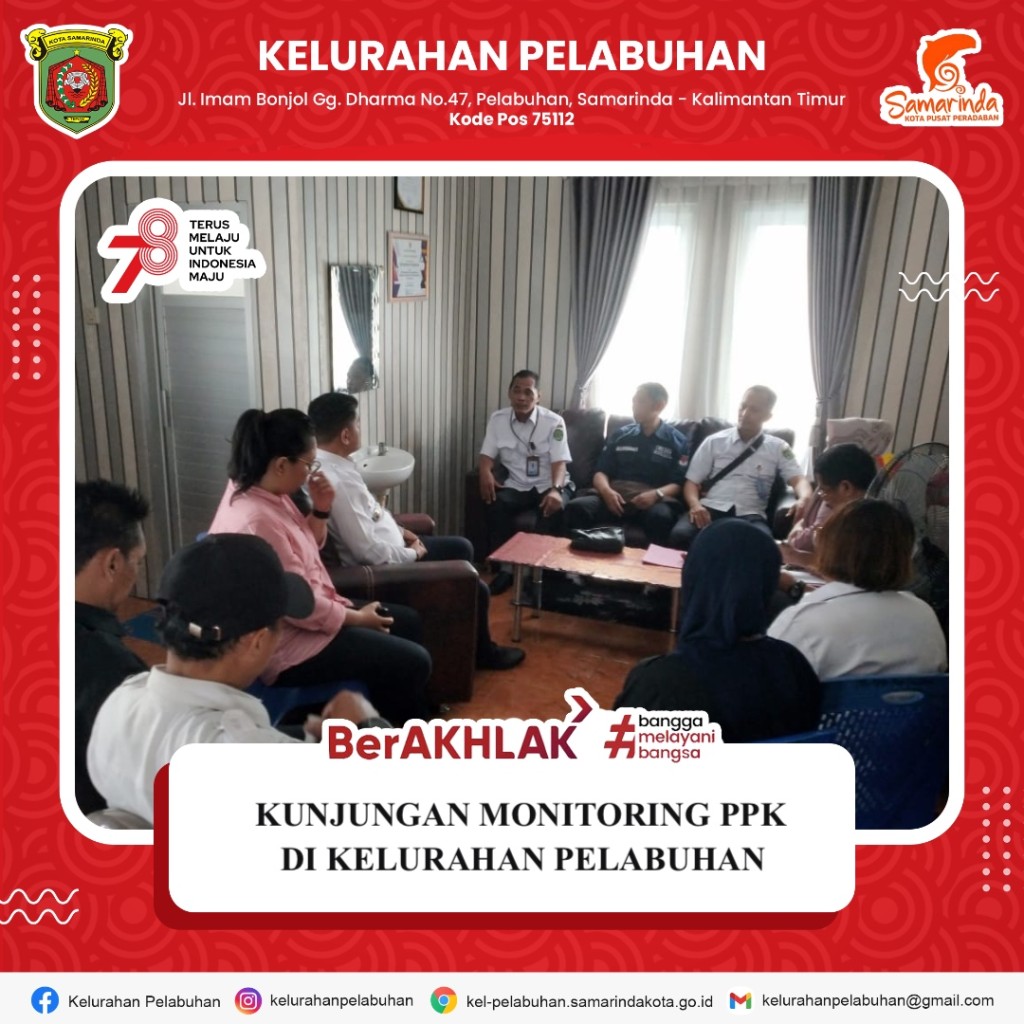 Kunjungan monitoring PPK di kelurahan Pelabuhan