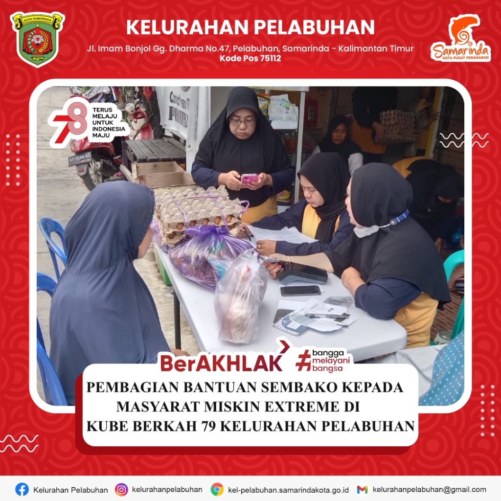 Penyaluran bantuan sembako kepada warga miskin extreme
