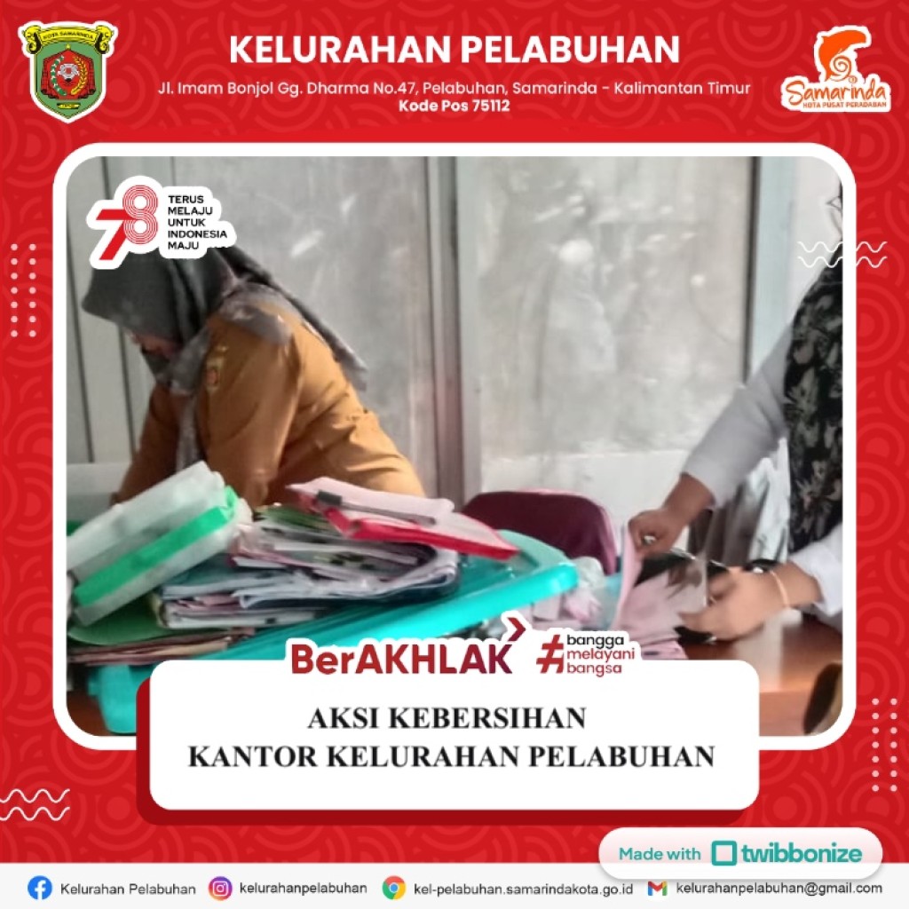 Aksi Kebersihan Kantor Kelurahan Pelabuhan