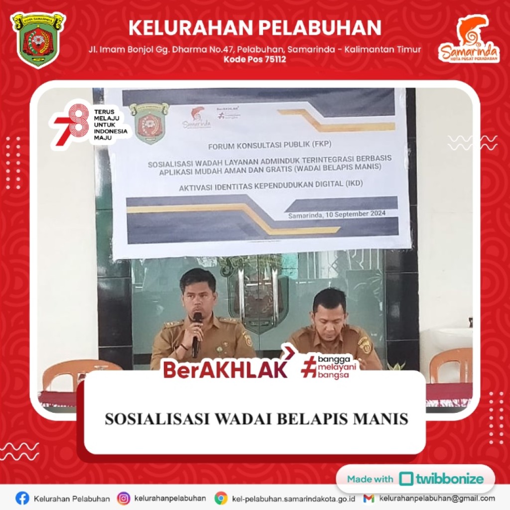 Sosialisasi Wadah Layanan Adminduk Terintergrasi Berbasis Aplikasi Mudah Aman dan Gratis (Wadai Belapis Manis)