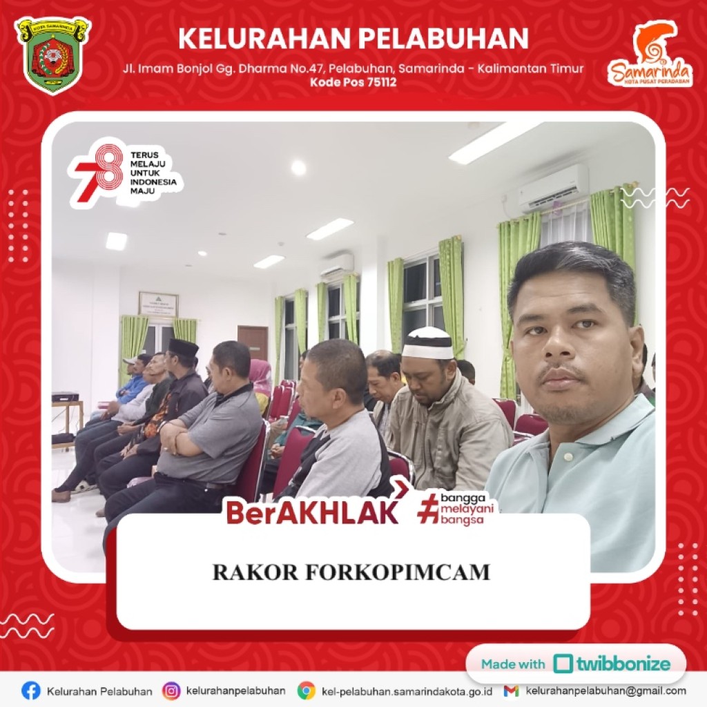 Rakor Forkopimcam dalam rangka Pemilukada Kota Samarinda Tahun 2024