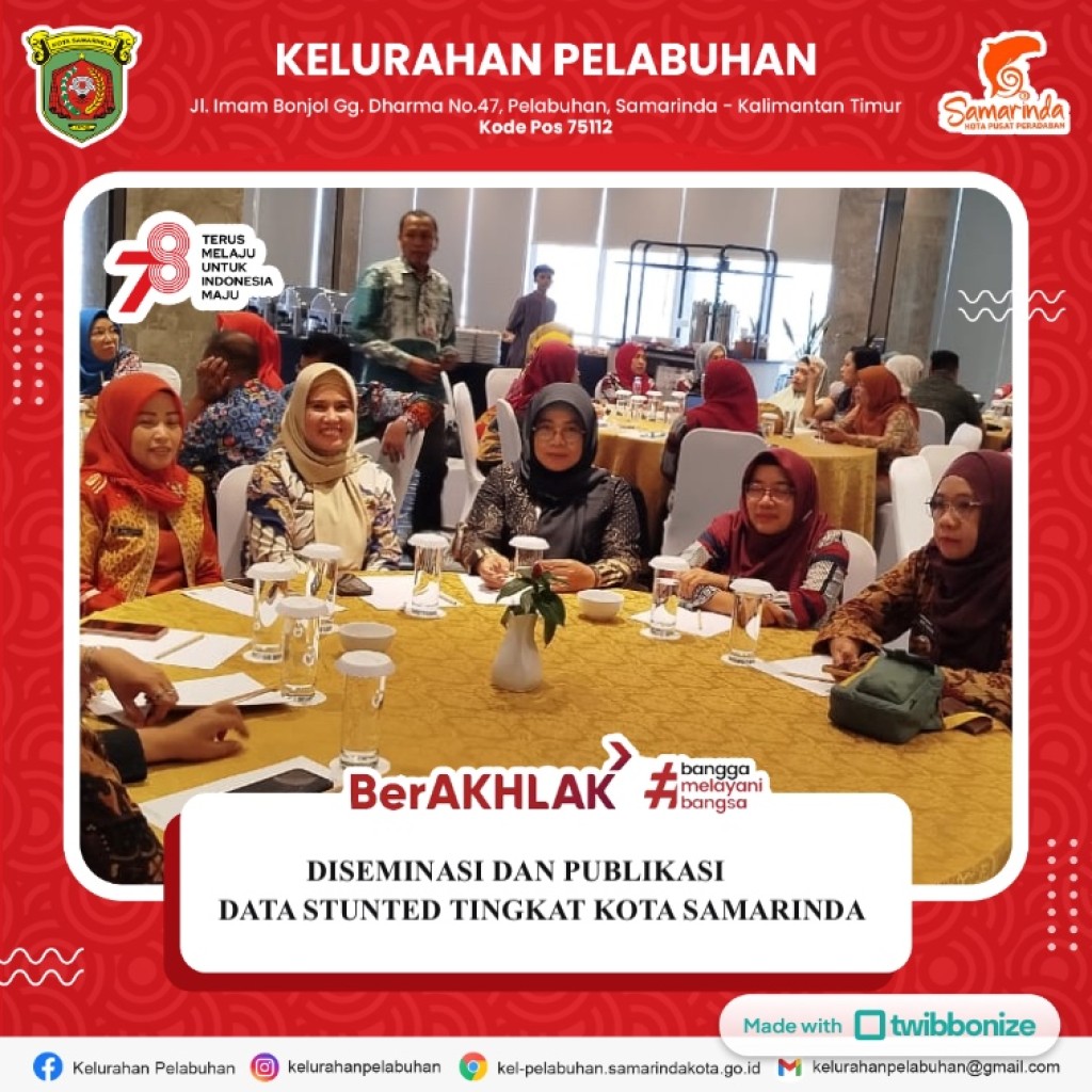 Diseminasi dan publikasi data stanted tingkat kota Samarinda tahun 2024